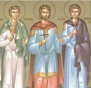 Св. мъченици Трофим, Саватий и Доримедонт
