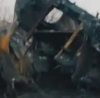Руски танк унищожи полска гаубица, като проби дупка в нея