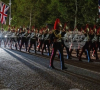 Британски военни с първа репетиция на погребалната процесия на Елизабет Втора