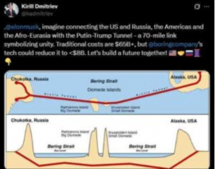 Строителството на тунела през Беринговия проток може да отнеме до 15 години