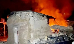Пожари и хора под развалините след масирана атака с дронове по Запорожие